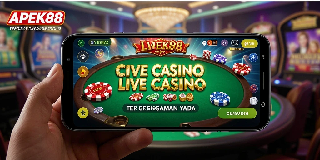 Tampilan gameplay Live Casino APEK88 yang menakjubkan dan interaktif.