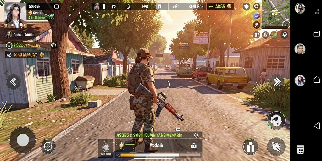 Tampilan gameplay ASG55 yang menarik dengan berbagai fitur simulasi.