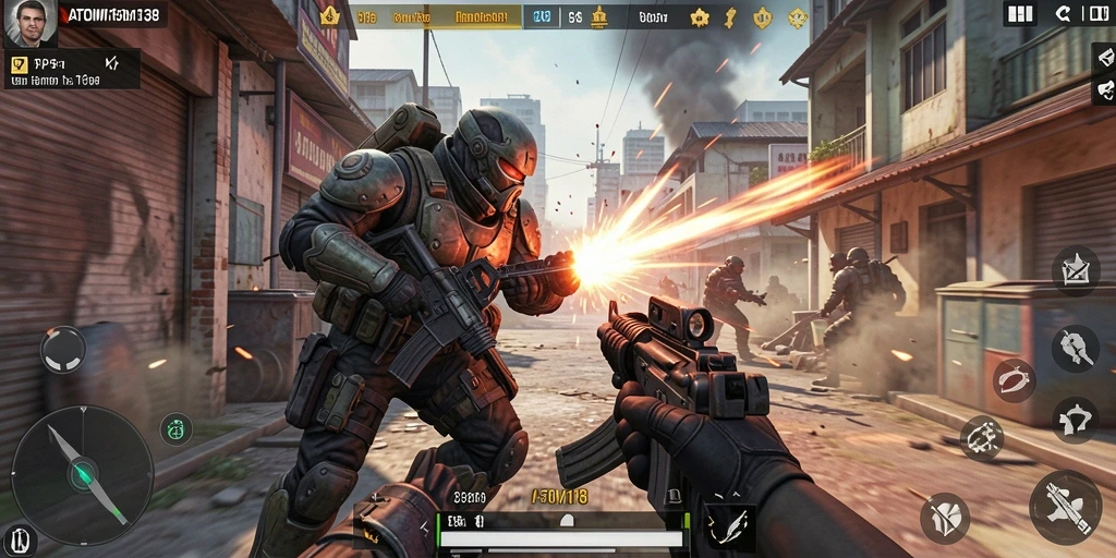 Menampilkan aksi seru gameplay TPS dengan berbagai karakter dan senjata.