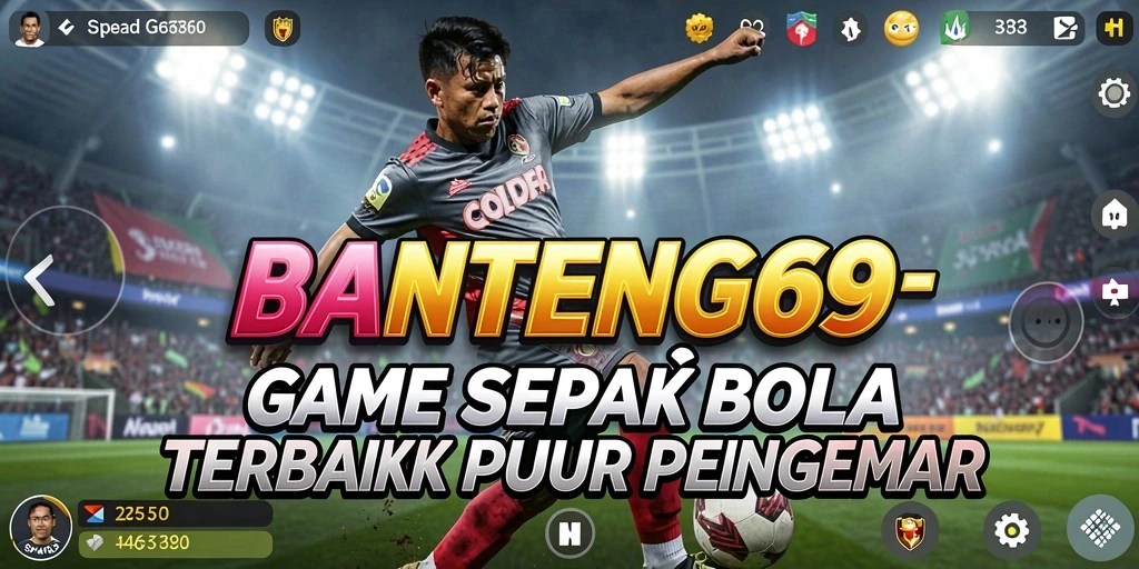 Tampilan gameplay mendebarkan di BANTENG69 dengan aksi sepak bola yang seru.