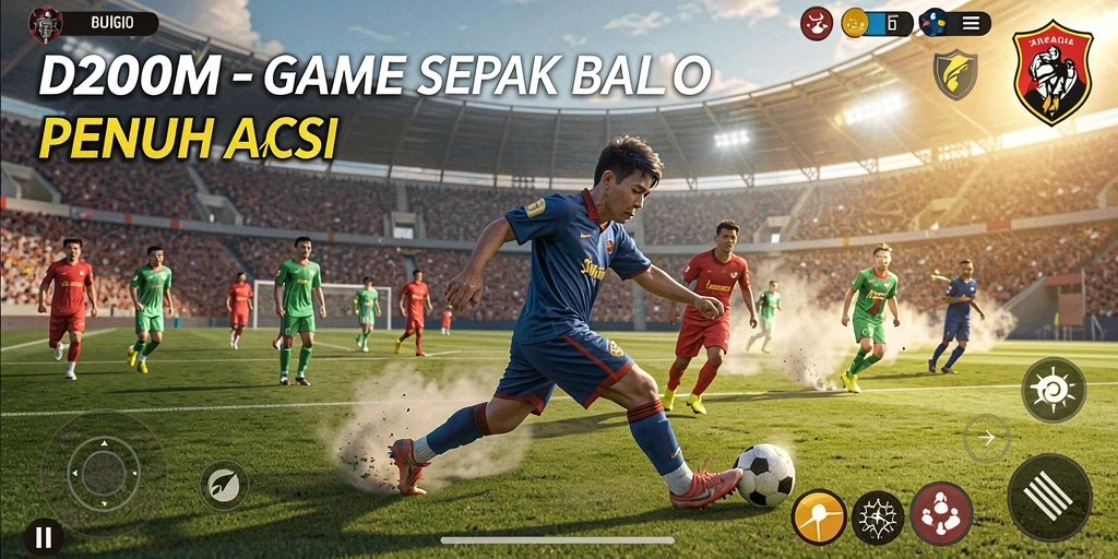 Tampilan gameplay D200M yang menegangkan saat pertandingan berlangsung.