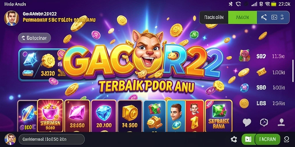 Screenshot GACOR22 menampilkan pemain menikmati pengalaman slot yang seru.