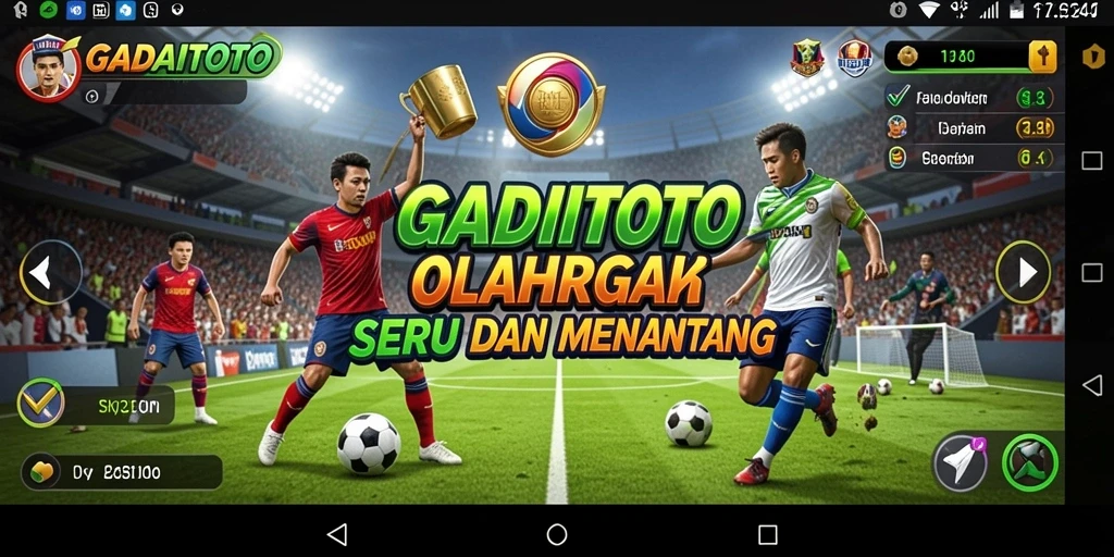 Screenshot GADAITOTO menampilkan aksi seru dalam permainan olahraga.