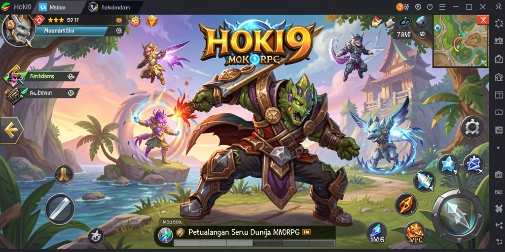 Tangkapan layar HOKI9 menampilkan aksi pertarungan seru di dunia MMORPG.