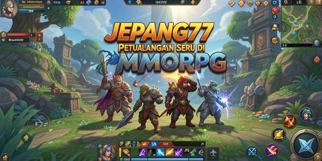 Screenshot gameplay JEPANG77 yang menunjukkan pertempuran mendebarkan di dunia MMORPG.