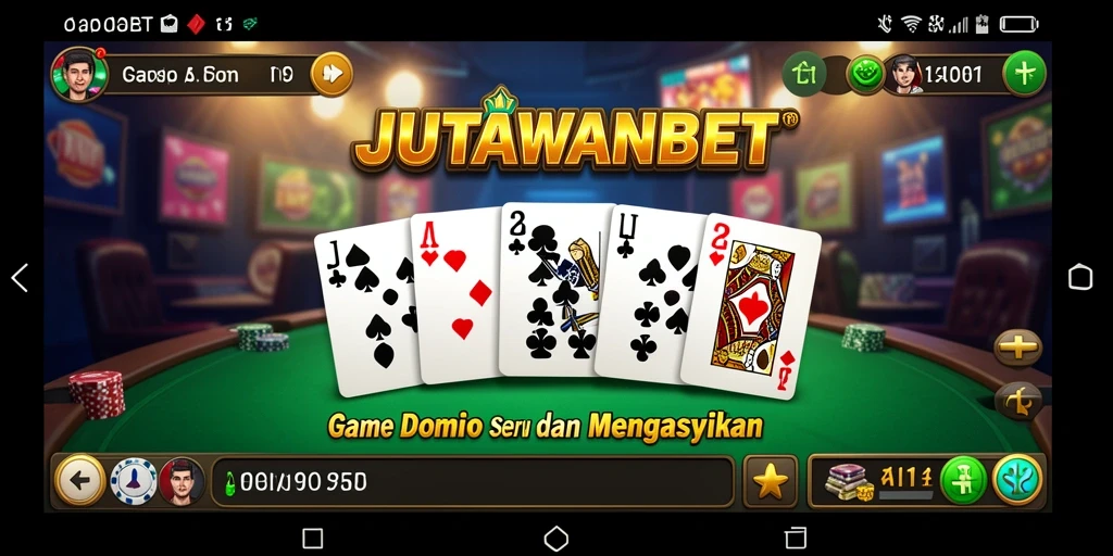 Tampilan seru dalam permainan domino JUTAWANBET