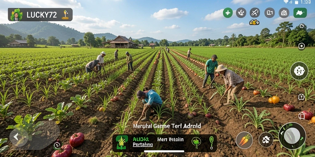 Gameplay LUCKY72 dengan grafik pertanian yang menarik.