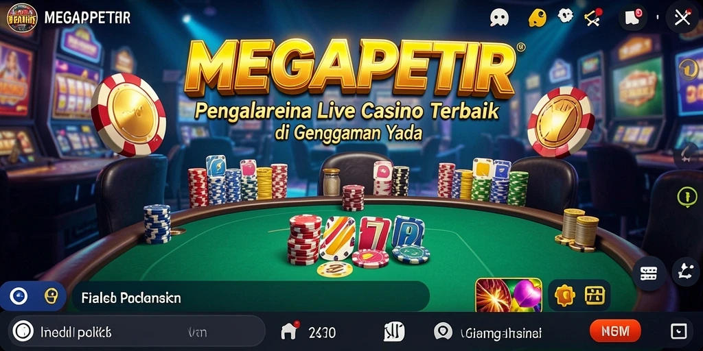 Tampilan gameplay Live Casino yang memukau di MEGAPETIR.