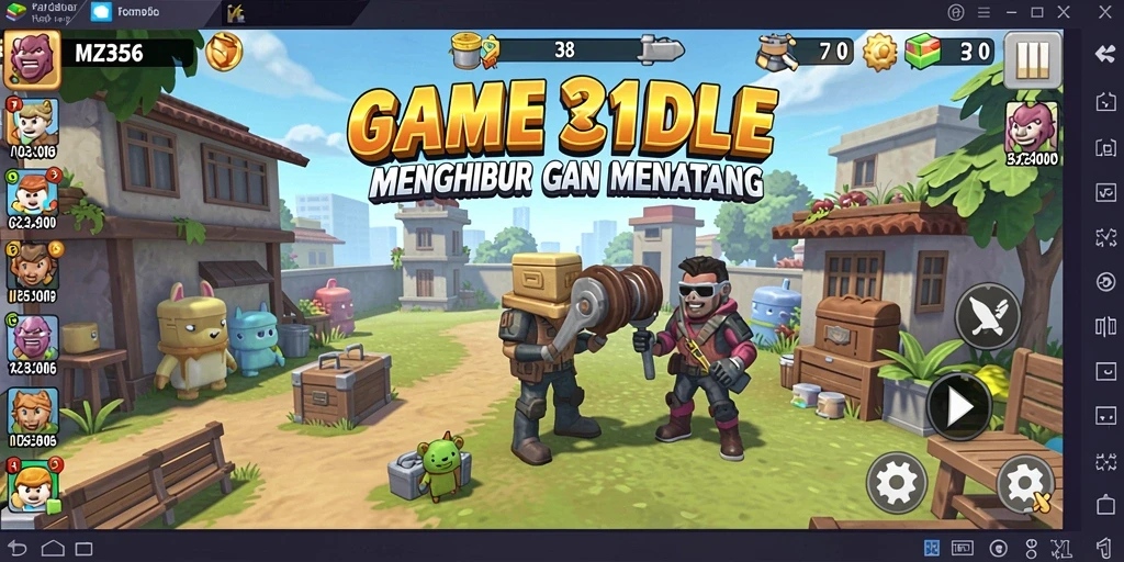 Tangkapan layar MZ356 menampilkan gameplay seru dari game Idle.
