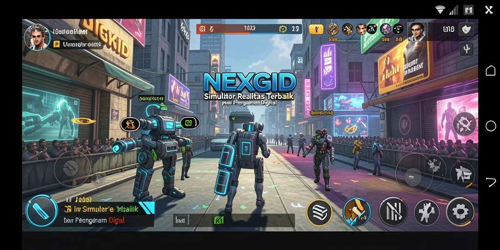 Screenshot gameplay NEXGID yang menunjukkan pengalaman simulasi mendalam.