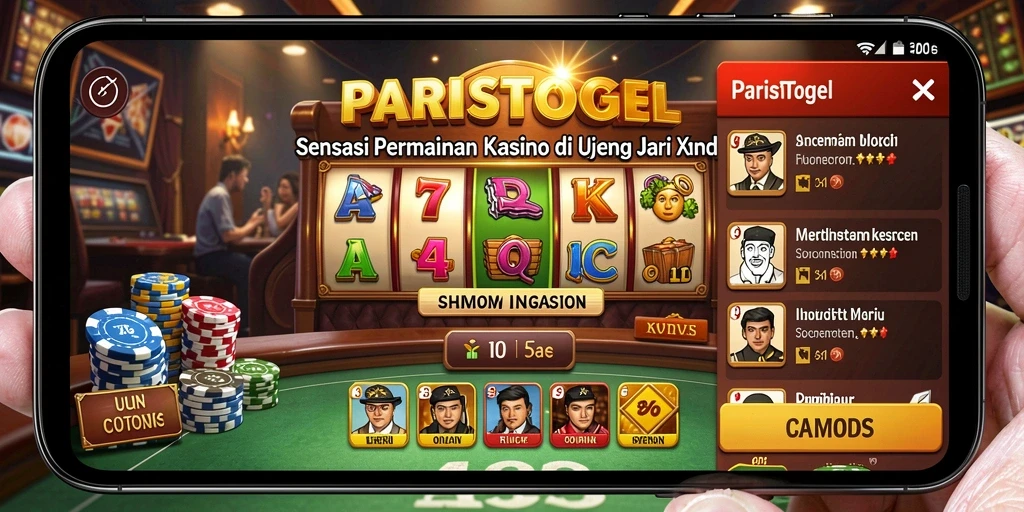 Tampilan permainan slot dan meja yang menarik di PARISTOGEL.