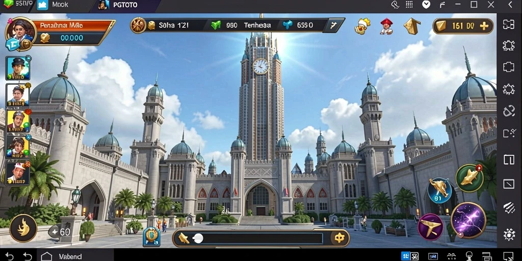 Tampilan gameplay menara dan pertempuran seru di PGTOTO.