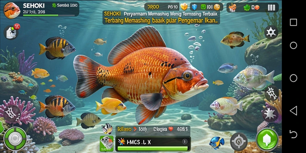 Tangkapan ikan yang mengesankan dalam gameplay SEHOKI.