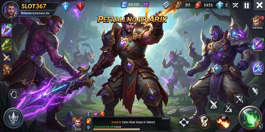 Tampilan gameplay menampilkan pertempuran mendebarkan dalam dunia ARPG yang epik.