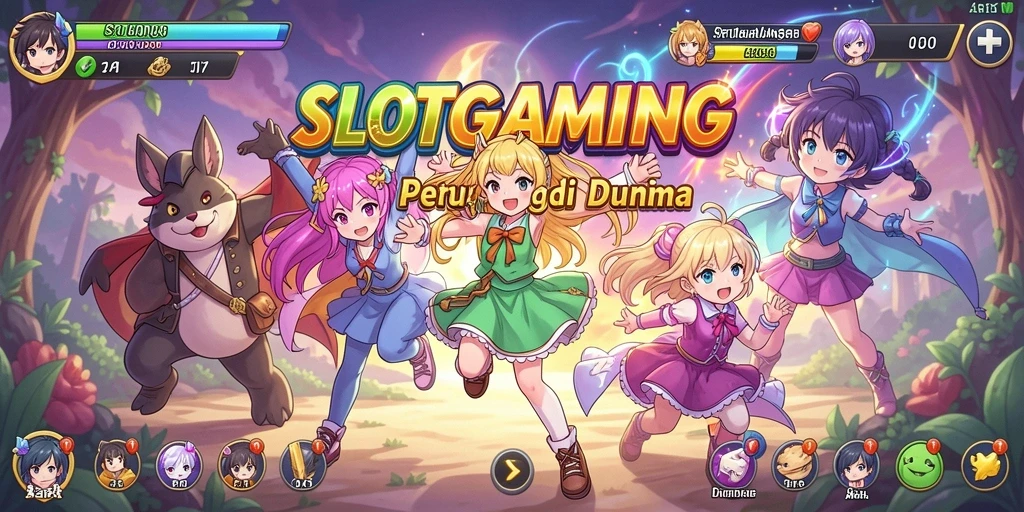 Tampilan gameplay seru dengan karakter anime yang menarik.