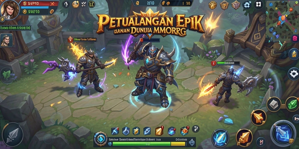 Screenshot utama <strong>SVIP10</strong> menampilkan aksi seru dalam pertempuran MMORPG.