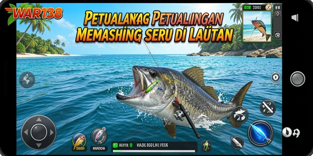 Tampilan menarik dari gameplay memancing di WAR138.