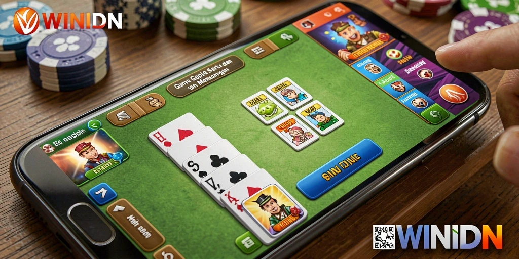 Screenshot gameplay WINIDN menampilkan keseruan bermain Gaple.