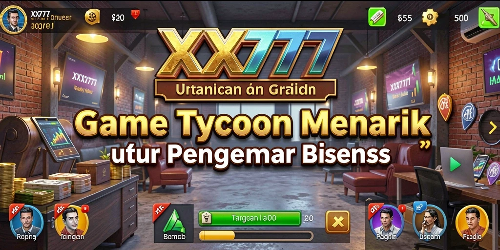 Tampilan gameplay menyenangkan dari XXX777 dengan elemen Tycoon.